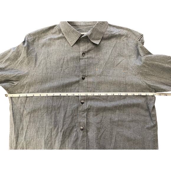 Fat Face Mens Medium Button Up Shirt All Cotton Gray Unique Buttons Long Sleeve - Picture 8 of 10